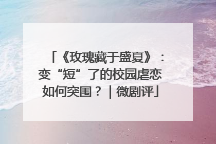 《玫瑰藏于盛夏》：变“短”了的校园虐恋如何突围？｜微剧评