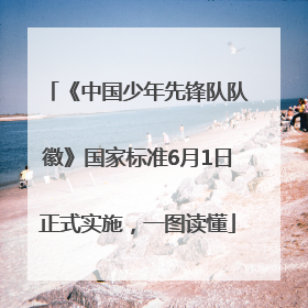 《中国少年先锋队队徽》国家标准6月1日正式实施，一图读懂