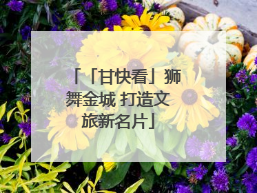 「甘快看」狮舞金城 打造文旅新名片