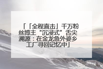「全程直击」千万粉丝博主“沉浸式”舌尖溯源：在金龙鱼外婆乡工厂寻回记忆中