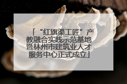 “红旗渠工匠”产教融合实践示范基地暨林州市建筑业人才服务中心正式成立