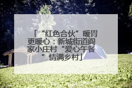 “红色合伙”暖胃更暖心：新城街道阎家小庄村“爱心午餐”情满乡村