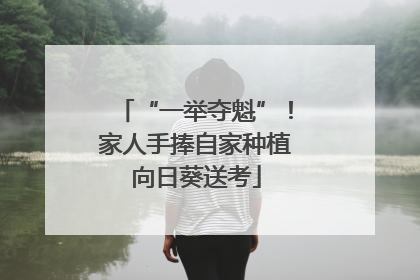 “一举夺魁”！家人手捧自家种植向日葵送考