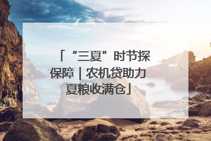 “三夏”时节探保障｜农机贷助力夏粮收满仓