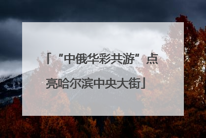 “中俄华彩共游”点亮哈尔滨中央大街