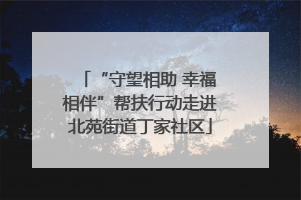 “守望相助 幸福相伴”帮扶行动走进北苑街道丁家社区