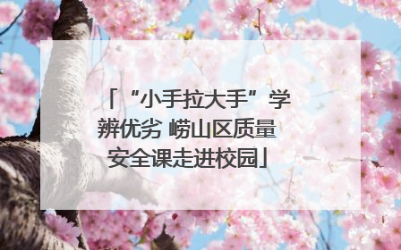 “小手拉大手”学辨优劣 崂山区质量安全课走进校园