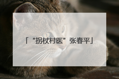 “拐杖村医”张春平