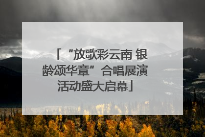 “放歌彩云南 银龄颂华章”合唱展演活动盛大启幕