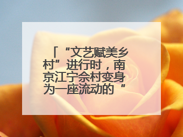 “文艺赋美乡村”进行时，南京江宁佘村变身为一座流动的“艺术村落”