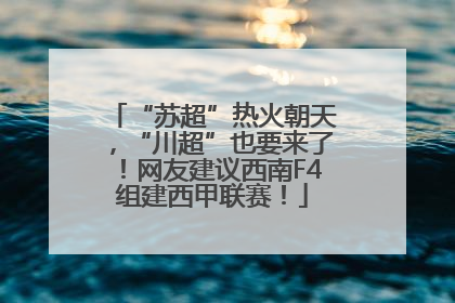“苏超”热火朝天，“川超”也要来了！网友建议西南F4组建西甲联赛！