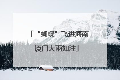 “蝴蝶”飞进海南 厦门大雨如注