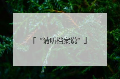 “请听档案说”