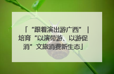 “跟着演出游广西”｜培育“以演带游、以游促消”文旅消费新生态