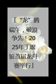 “龙”腾端午，破浪争先！2025年丁堰镇首届龙舟赛举行