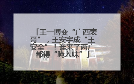 王一博变“广西表哥”，王安宇成“王安全”！谁来了两广都得“腌入味”