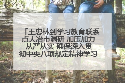 王忠林到学习教育联系点大冶市调研 加压加力 从严从实 确保深入贯彻中央八项规定精神学习教育取得实效