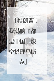 特朗普：我满脑子都是中国，没空搭理马斯克