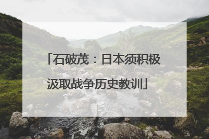 石破茂：日本须积极汲取战争历史教训
