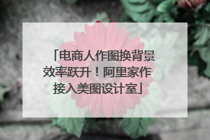 电商人作图换背景效率跃升！阿里家作接入美图设计室
