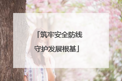 筑牢安全防线 守护发展根基