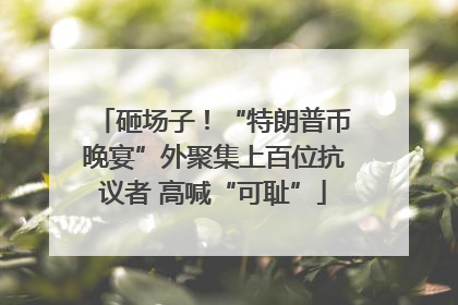 砸场子！“特朗普币晚宴”外聚集上百位抗议者 高喊“可耻”