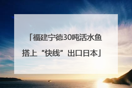 福建宁德30吨活水鱼搭上“快线”出口日本