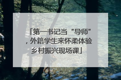 第一书记当“导师”，外籍学生来怀柔体验乡村振兴现场课