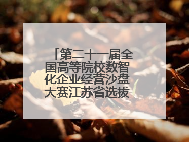 第二十一届全国高等院校数智化企业经营沙盘大赛江苏省选拔赛圆满落幕