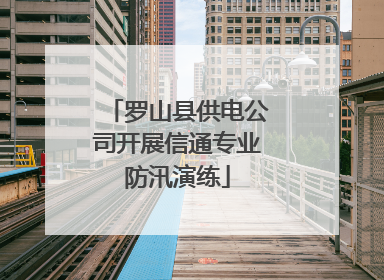 罗山县供电公司开展信通专业防汛演练