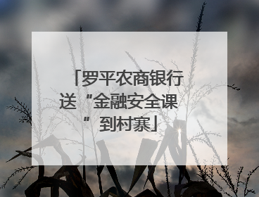 罗平农商银行送“金融安全课”到村寨