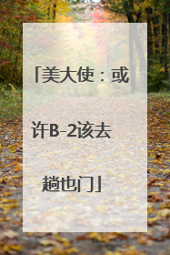 美大使：或许B-2该去趟也门