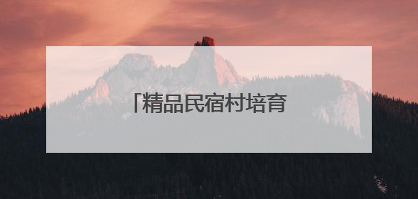 精品民宿村培育行动何以让宣城成为旅居目的地？