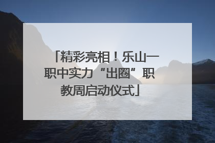 精彩亮相！乐山一职中实力“出圈”职教周启动仪式