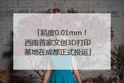 精度0.01mm！西南首家文创3D打印基地在成都正式投运