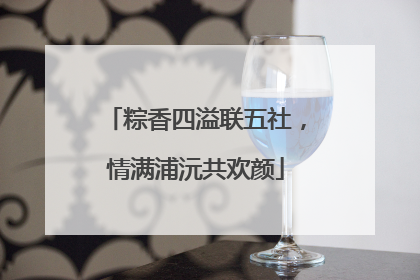 粽香四溢联五社，情满浦沅共欢颜