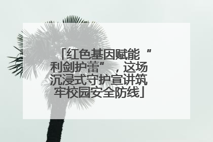 红色基因赋能“利剑护蕾”，这场沉浸式守护宣讲筑牢校园安全防线