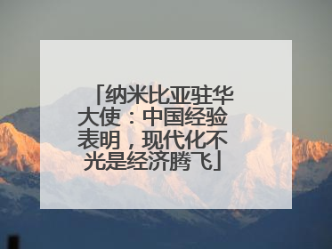 纳米比亚驻华大使：中国经验表明，现代化不光是经济腾飞