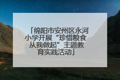绵阳市安州区永河小学开展“珍惜粮食 从我做起”主题教育实践活动