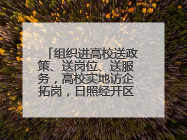 组织进高校送政策、送岗位、送服务，高校实地访企拓岗，日照经开区——校地企联动，激活人才发展“引擎”