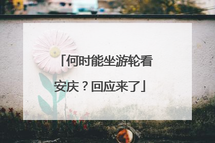 何时能坐游轮看安庆？回应来了