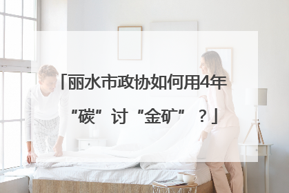丽水市政协如何用4年“碳”讨“金矿”？