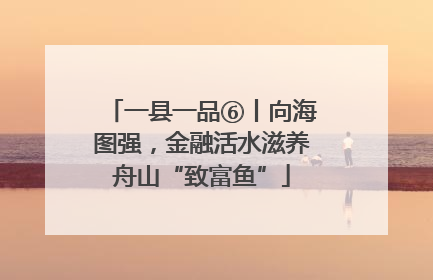 一县一品⑥丨向海图强，金融活水滋养舟山“致富鱼”