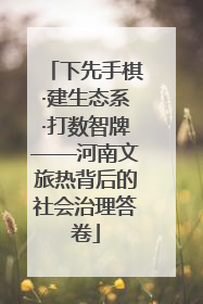下先手棋·建生态系·打数智牌——河南文旅热背后的社会治理答卷