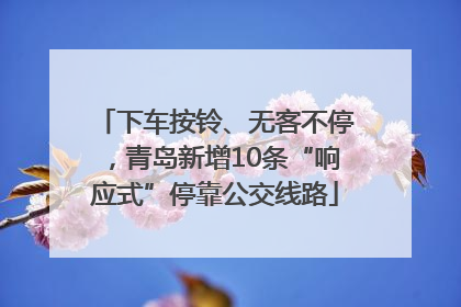 下车按铃、无客不停，青岛新增10条“响应式”停靠公交线路