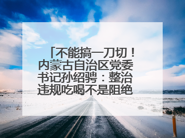 不能搞一刀切！内蒙古自治区党委书记孙绍骋：整治违规吃喝不是阻绝正常人际交往、黯淡人间烟火