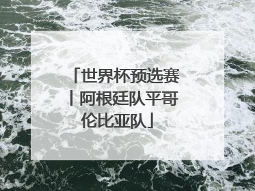 世界杯预选赛丨阿根廷队平哥伦比亚队