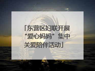 东营区妇联开展“爱心妈妈”集中关爱陪伴活动