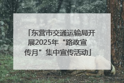 东营市交通运输局开展2025年“路政宣传月”集中宣传活动