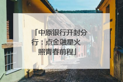 中原银行开封分行：点金融星火 照青春前程
